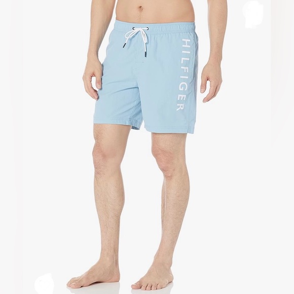 Tommy Hilfiger baby blue standard 7” swim trunks size Medium - Picture 2 of 12